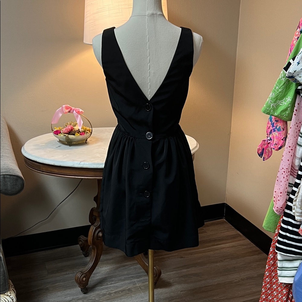 American Apparel Black Mini Dress with Square Neck - Picture 3 of 4